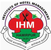 IHM Hamirpur - Institute of Hotel Management Catering Technology And Applied Nutrition logo